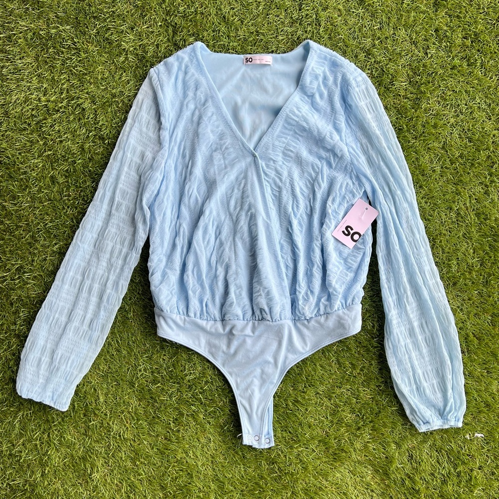 SO blue bodysuit